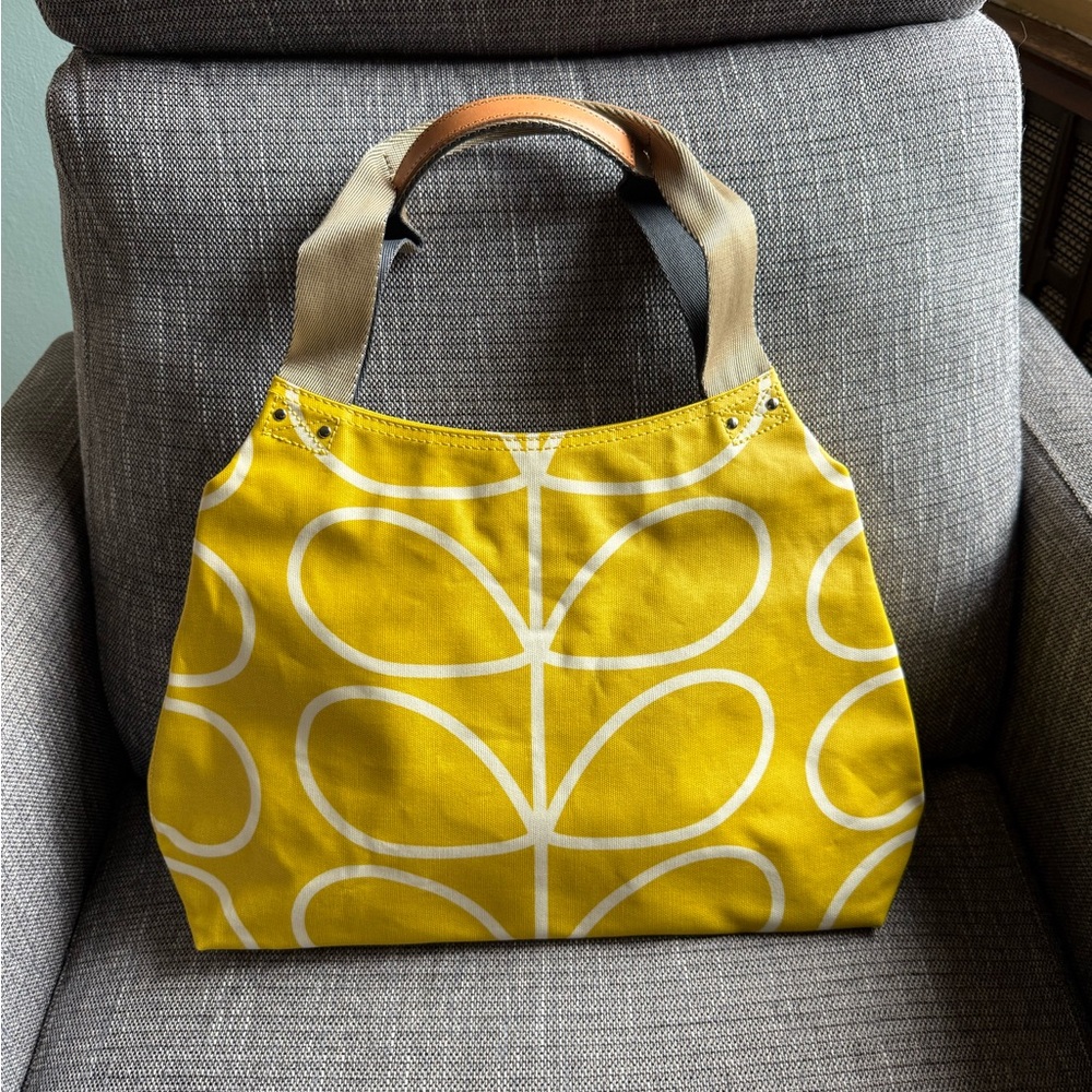 ORLA KIELY Giant Linear Stem Classic Shoulder Bag in Dandelion